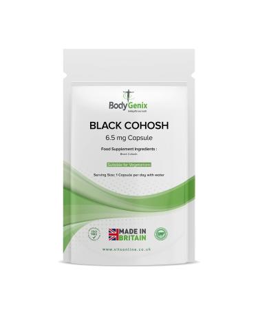 Bodygenix Black Cohosh Supplement | Capsules for pre-Menstruation and Menopause | Support Mood and Steady Nerves | 6.5mg (120 caps) 120 count (Pack of 1)
