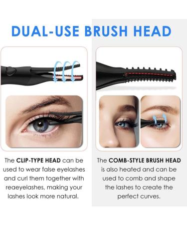 carrub Electric Heated Eyelash Curler Mini USB Eye Lash Eyelash Curler Makeup Eyelash Curler Portable Eyelash Tool - Buy Online on SooperMarket.com