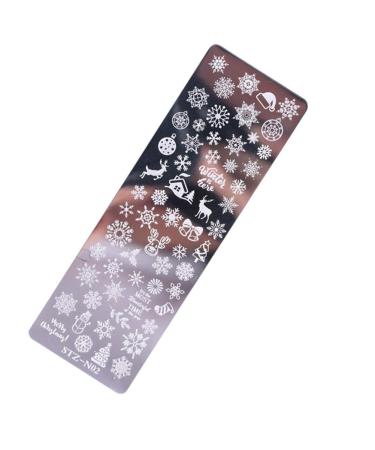 Nagel Stamping Plate Kit Metal French Tip Nail Stamp Template Set For Nail Art Nail Pattern Design Stamper Nail Stamping Tool (Christmas)