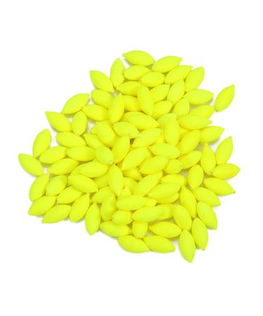 VGEBY 100pcs Fishing Bead Fishing Lures Bait Floats Beads Fishing Olive Beads Fishing Strike Indicator Yellow