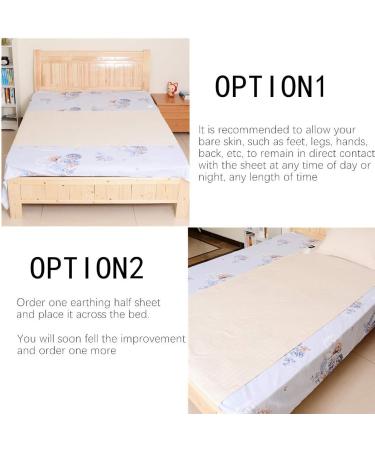 Earthing Sheet 36x100in with 15ft Grounding Cord Conductive Grounding Half Sheet with Pure Silver Thread - Buy Online on SooperMarket.com