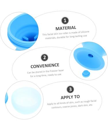 Buy Silicone Ice Roller Tray for Face - Facial Massager & Skin Therapy Tool | Ice Cube Holder 9.5x7.2cm - Blue - Buy Online on SooperMarket.com