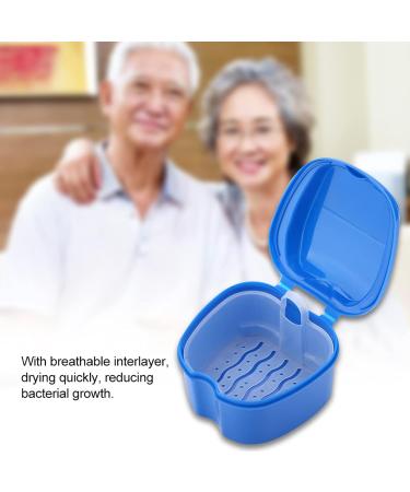 Denture Box for Artificial Teeth | Storage Box with Filter Sieve - Dark Blue | Ideal for Denture Care & Dental Devices - Buy Online on SooperMarket.com