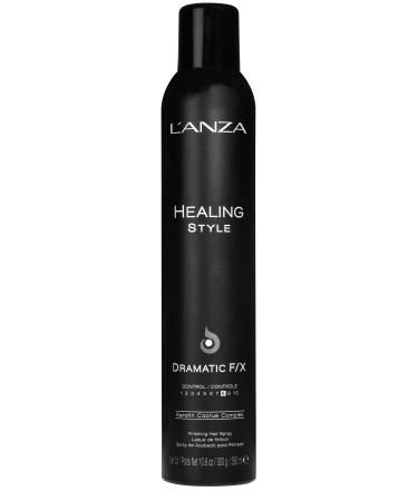 L'ANZA Healing Style Dramatic F/X Hair spray with Strong Hold Effect  Eliminates Frizz  Nourishes  and Restructures the hair while styling  With UV and Heat Protection to prevent damage (10.6 Ounce)