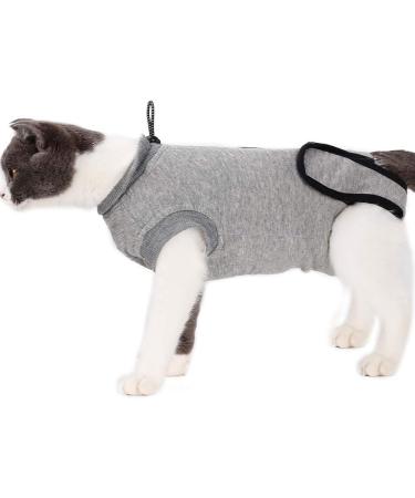 BT Bear Pet Surgery Recovery Suits Cats Clothes Abdominal Wounds Skin Diseases E-Collar Alternative Cotton Cat Shirt for Cats Puppy Small Dogs (XXS-Back length 25cm) XXS--Back length 25cm Chest--27cm - Buy Online on SooperMarket.com