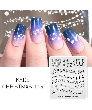 Christmas Festival Nail Art Stamping Template - Elk Star Snowflakes Pattern | Alexnailart Manicure Tool (CH014) - Buy Online on SooperMarket.com