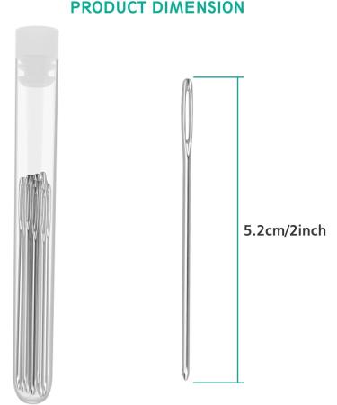 ERKOON 20 Pieces Large-Eye Blunt Needles - Stainless Steel Stitching Needles for Leather Projects - Buy Online on SooperMarket.com