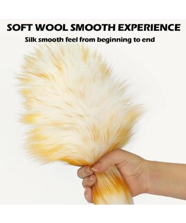 Lambswool Duster with Wooden Handle 21 Inch Anti-Static Duster Flexible Dusters for Cleaning Ceiling Fans Computer Screens Bookshelves Duster Lambswool Duster Dusters 54cm - Buy Online on SooperMarket.com