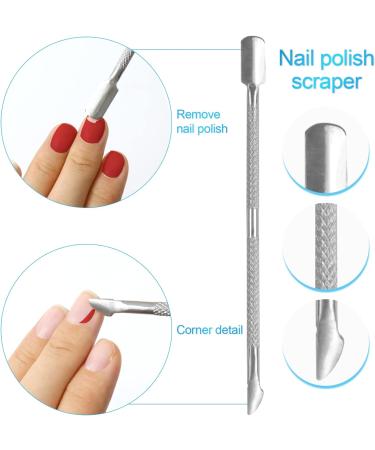 Sularpek 3-in-1 Cuticle Remover Tool Set - Professional Stainless Steel Nail Care Kit for Manicure and Pedicure - Buy Online on SooperMarket.com