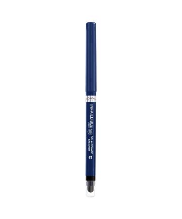 L'Or al Paris waterproof eyeliner with gel formula and integrated sponge for successful smokey eyes 36h stop infaillible gel automatic grip liner blue jersey (blue) 1 piece of blue jersey 1 g (1 Pack)