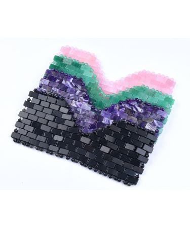 Amethyst Eye Mask for Stress Relief & Fatigue Reduction - Cooling Eye Mask with Textured Bead Lining | Black Obsidian Home Decoration - Buy Online on SooperMarket.com