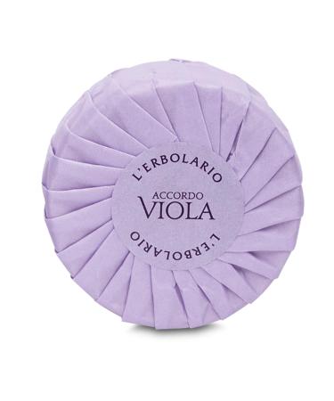 LErbolario Perfumed Soap Accordo Viola 3.5 oz - Bar Soap - With Extracts of Violet - Floral Powdery Scent - Moisturizing - Cruelty-Free