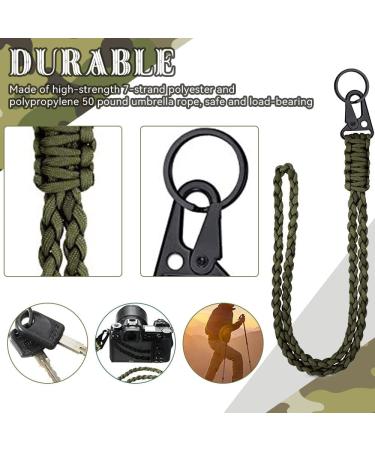 ROXNVM Paracord Key Trailer with Carabiner 4 Pack Lanyard Key Rings for Outdoor Camping & Hiking Ideal for Men & Women - Buy Online on SooperMarket.com