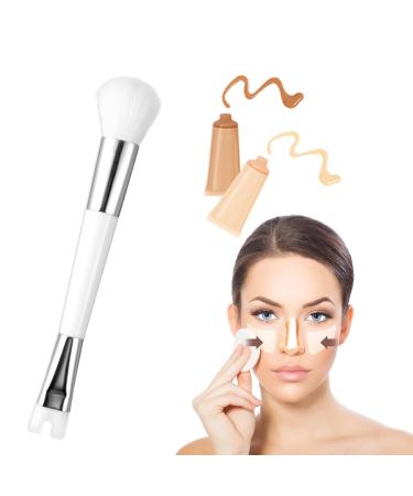 Contour Brush Nose U Shape Brush Double Ended Makeup Brush Practical 2-in-1 Precision Duo Brush Buffing Brush for Defining Cheek Bones Easy Nose Contour