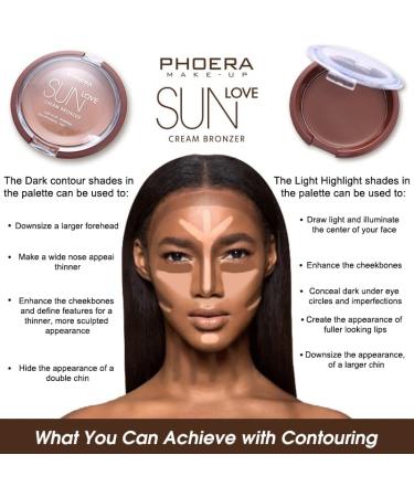 Phoera Sun Love Cream Bronzer - Natural Looking Matte Sun-Kissed Glow - Sweat Resistant - Aquapurity (203 Sunset) - Buy Online on SooperMarket.com