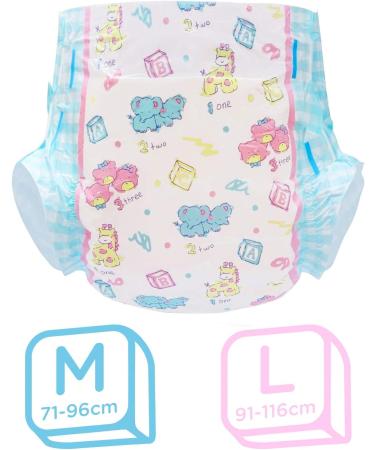 LittleForBig Adult Brief Diapers - Vintage Baby Print 10 Pack | ABDL Diaper Lover Essentials - Buy Online on SooperMarket.com