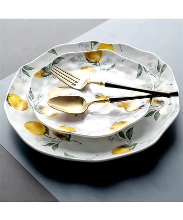 Serving Plates Creative Dinner Plates Lemon Irregular Flat Dinner Steak Salad Plate Snack Plate Household Vegetable Plate Cake Dish Home Kitchen Tableware for Appetizer Dinner and Desserts (Color : 8 Inch - Buy Online on SooperMarket.com