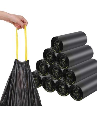 Tear-resistant garbage bags 120L Black - WITH DRAWSTRING - 100% Recycled - XXL garbage bags (50 to 1000 bags selectable) (100)