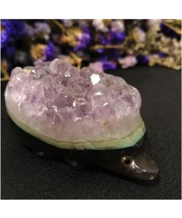 Natural Amethyst Hand Carved Gemstones Animals Cluster geode Quartz Crystals Hedgehog Minerals Home Decor Gift Home Collections (Color : Amethyst Size : 140g) 140g Amethyst - Buy Online on SooperMarket.com