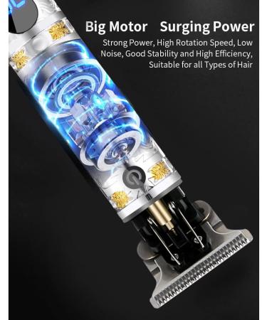 Pcivzxam Professional Hair Clippers Men Electric Beard Trimmer Digital Display USB Rechargeable Cordless Hair Cutting Skull - Buy Online on SooperMarket.com