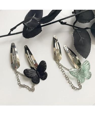 JSGHGDF Hair Clip Bobbys Clip y2kBobby y2kHairpin Butterflys Hair Clip Barrettes y2kHair Clip Y2KHair Black butterfly - Buy Online on SooperMarket.com