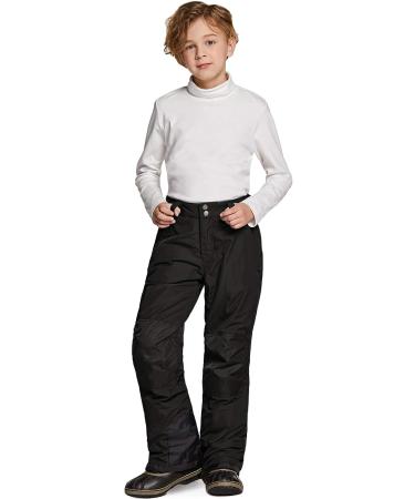 TSLA Youth Winter Cargo Snow Pants | Waterproof Insulated Ski Bottoms - Black (Size 12) - Buy Online on SooperMarket.com