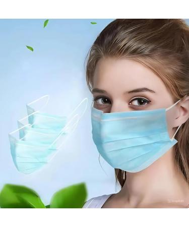 Buy 50 Pcs Disposable Blue Face Masks - 3-Ply Protective Comfortable & Breathable for Adults - Ideal for Dust & Daily Use - Buy Online on SooperMarket.com
