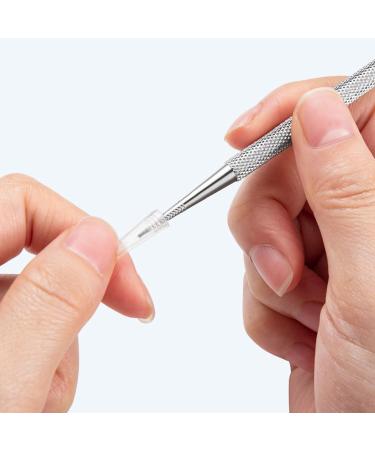 Stainless Steel Cuticle Pusher Ended Manicure Nail Art Dotting Pen Manicure Tools Cuticle Remover Cleaner Cuticle Pusher Wooden Cuticle Pusher Sticks Glass Cuticle Pusher And File Kit - Buy Online on SooperMarket.com