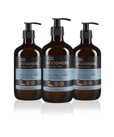 Baylis & Harding Goodness Tonka Bean & Neroli Hand Wash 500 ml (Pack of 3) - Vegan Friendly 500 ml (Pack of 3) Tonka Bean & Neroli