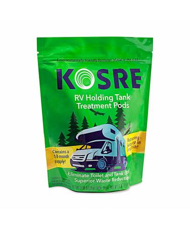 RV Holding Tank Treatment - 18-Pod RV Tank Treatment - Fast-Acting Tank Treatment - RV Treatment Drop-Ins - Nature-Friendly for RV's Monthly Supply