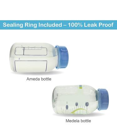 Maymom Solid Lids with Sealing Ring for Standard Bottles - Compatible with Medela, Ameda, Nuk, Playtex, Gerber, Lifefactory - 8pc Set (Blue) - Buy Online on SooperMarket.com