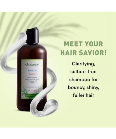 Just Nutritive Oily Hair Shampoo - Control Greasy Residue | Natural Deep Cleanser for All Hair Types | 16 Fl Oz | Ideal for Men & Women - Buy Online on SooperMarket.com