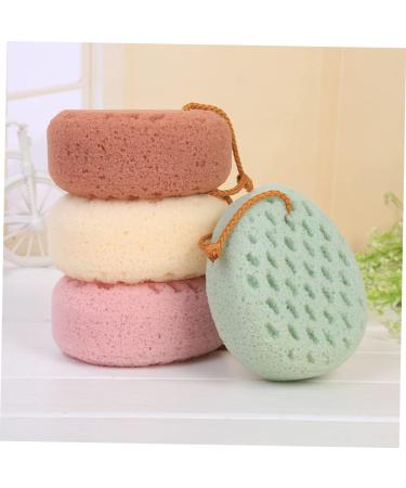 Beavorty 2pcs Face & Body Sponge Bath Scrubber Set - Exfoliating Loofah Shower Brush and Towel - Buy Online on SooperMarket.com