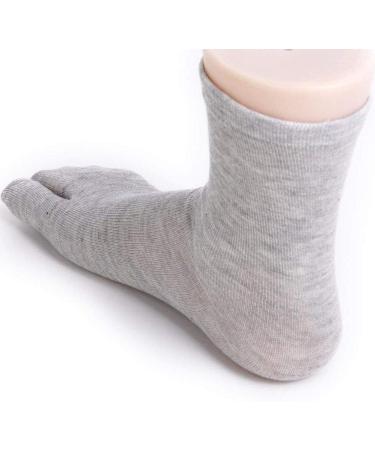 Flip Flop Socks - Elastic Cotton Split-Toe Tabi Socks for Fun Casual Style | 3 Pack (Black White Gray) - Trendy & Comfortable - Buy Online on SooperMarket.com