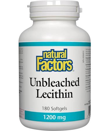 Lecithin 1200mg-Unbleached (180Capsules) Brand: Natural Factors - Buy Online on SooperMarket.com