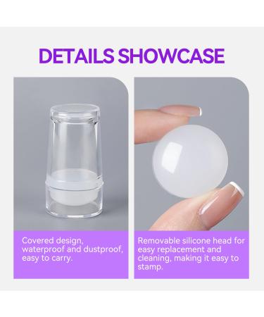 Gelike EC French Nail Stamper - Transformable Silicone Stamp Head for DIY Nail Art & Home Manicure Tools - Buy Online on SooperMarket.com