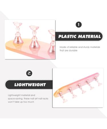 minkissy 1 Set Nail Practice Holder Decor Fake Nails Practice Nail Racks Nail Art Manicure Nail Holder for Painting Nails Beauty Nail Racks Convenient Nail Racks Convenient Nail Holders Pink Yellow - Buy Online on SooperMarket.com
