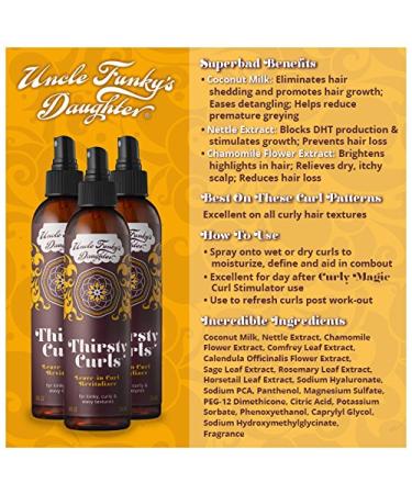 Thirsty Curls Leave-in Curl Revitalizer - 6 oz | Hydrating and Reviving Formula - Buy Online on SooperMarket.com