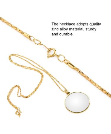 Magnifier Pendant Necklace 5X Monocle for Eye Costume Mini Magnify Glass Reeding Decorative Necklace for Library Reading Jewelry Crafts Needlework (gold) - Buy Online on SooperMarket.com