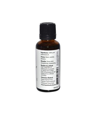 Now Foods Cedarwood Essential Oil 1 fl oz - Pure Aromatherapy - Buy Online on SooperMarket.com