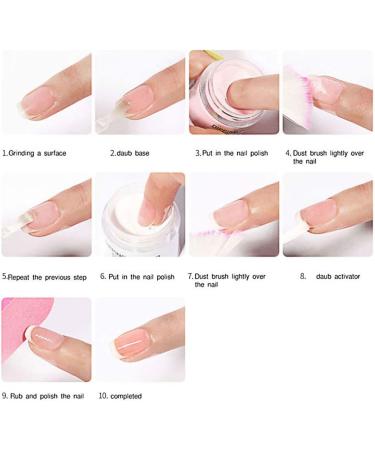 Dip Powder Liquid Set With Base Coat/Top Coat Dipping Powder System Essential Kit For French Nail Art Manicure Polish Set  - Buy Online on SooperMarket.com