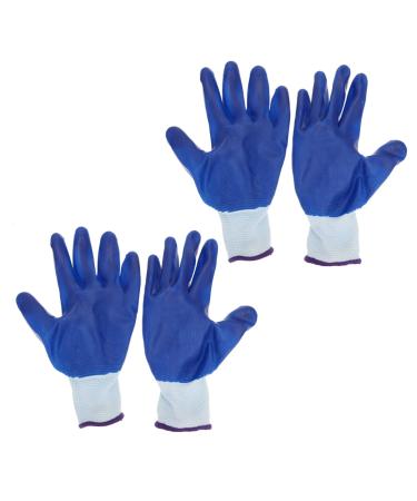 OSALADI 2pairs Anti Bite Gloves Grooming Glove Protective Gloves Dog Bite Gloves Thickening Glove Bird Gloves for Parrots Anti Bite Pet Feeding Accessory Anti-bite Gloves Training Gloves 15x6cm Blue