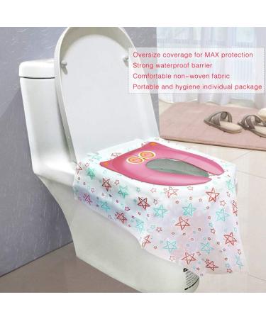 Homgaty 20 Pack Toilet Seat Covers Disposable  Extra Large XL Portable Potty Seat Covers for Kids and Toddler Potty Training or Home Travel Public Toilet Use(with Stick Tape Individually Wrapped) - Buy Online on SooperMarket.com