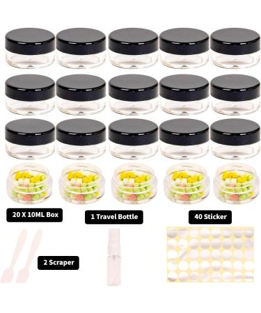 20x 10ml Transparent Jars with Lids | Empty Lip Balm & Cream Containers - Ideal for eCommerce Shipping Worldwide - Buy Online on SooperMarket.com