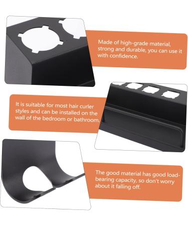 HAPINARY Curling Iron Rack Curler Wall Rack Salon Curlers Holder Blow Dryer Stand Stainless Steel Black - Buy Online on SooperMarket.com