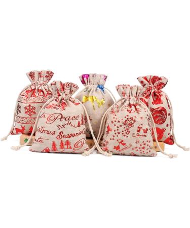 KOMBIUDA 50 Pcs Calendar Chritmas Candy Chrismas Garland Pouch for Christmas Storage Bag Drawstring Size 2 As Shown - Buy Online on SooperMarket.com