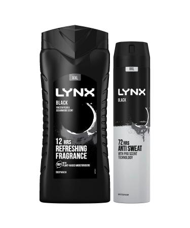 Lynx 12 Hour Refreshing Black Shower Gel 500 with Lynx 72 Hour Black Antiperspirant 250ml Leaving you smelling great Dermatologically Tested Keep Smelling Irresistible!