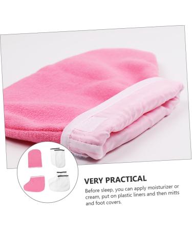 Mikinona 4 Pairs Hand and Foot Mask Fabric Paraffin Socks Moisture Glovesfor Dry Hand Foot Spa Covers Paraffin Bags Hand Spa Gloves Paraffin Wax Gloves Spa Socks Thicken Towel - Buy Online on SooperMarket.com