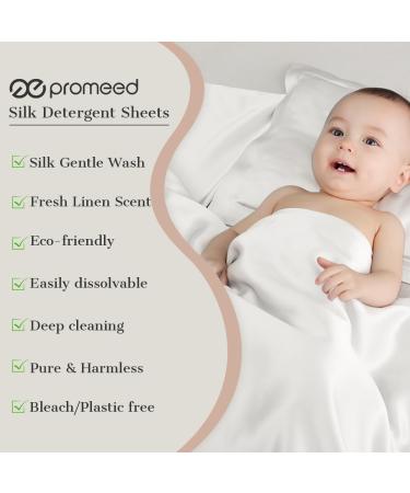 Promeed Silk Detergent Sheets - Eco-Friendly Plastic-Free Delicate Laundry Wash for 60 Loads | Gentle Fresh Linen Scent Space Saving & Easy to Carry - Buy Online on SooperMarket.com