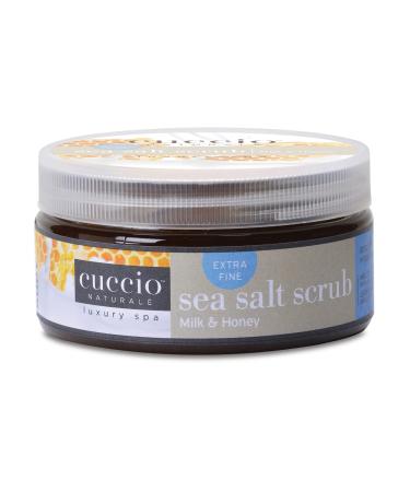 Cuccio Naturale Sea Salt Scrub - Extra Fine - Gently Exfoliates To Remove Dead Skin Cells - Leaves Skin Supple Radiant And Youthful Looking - Paraben And Cruelty Free - Milk And Honey - 8 Oz Milk&Honey 8 Fl Oz (Pack of ...